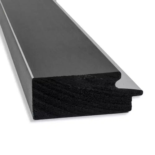 42" x 30" Non-Beveled Eva Bathroom Wall Mirror Black - Amanti Art: Modern Rectangle, Wall Mount