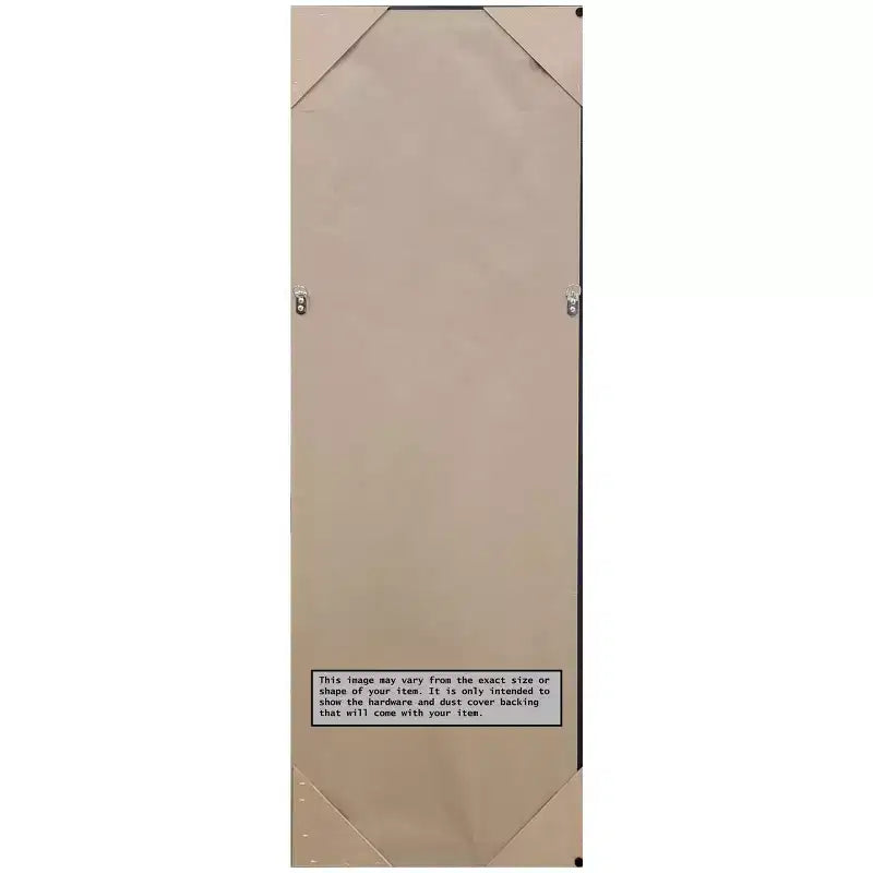 20" x 54" Non-Beveled Ridge White Full Length on The Door Mirror - Amanti Art: Polystyrene Frame, Includes Mounting Hardware