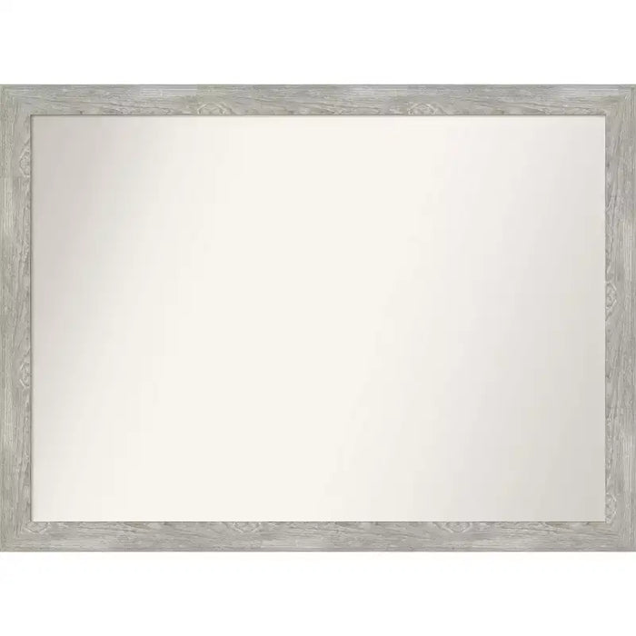 42" x 31" Non-Beveled Dove Narrow Bathroom Wall Mirror Gray Wash - Amanti Art: Wall Mounted, Polystyrene Frame