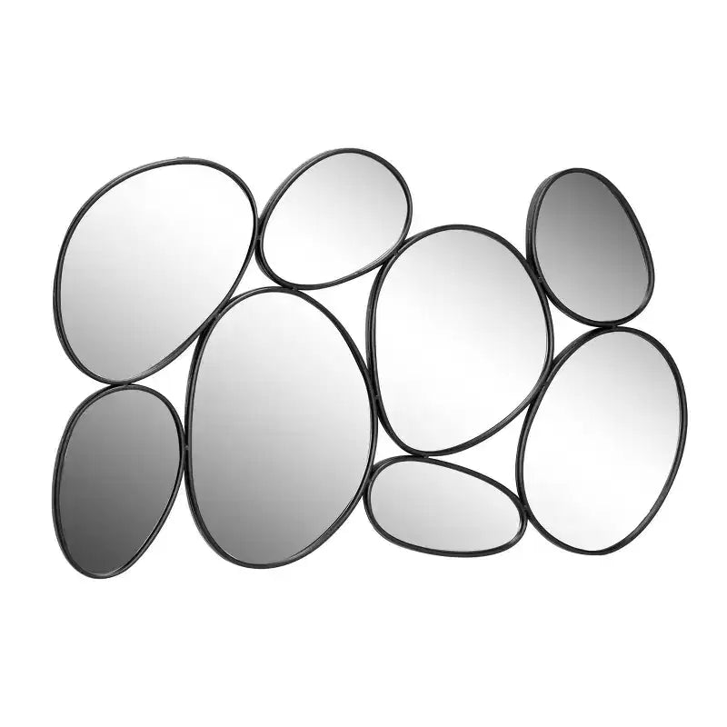 Metal Bubble Cluster Oval Wall Mirror Black - Olivia & May: Contemporary Iron Frame, 54x35.25", No Assembly Required