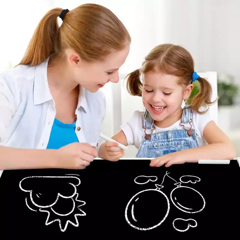 Kinder King Ensemble table et 2 chaises 3-en-1 pour enfants avec rangement, plateau amovible et tableau noir, pour l'art, l'artisanat et la lecture