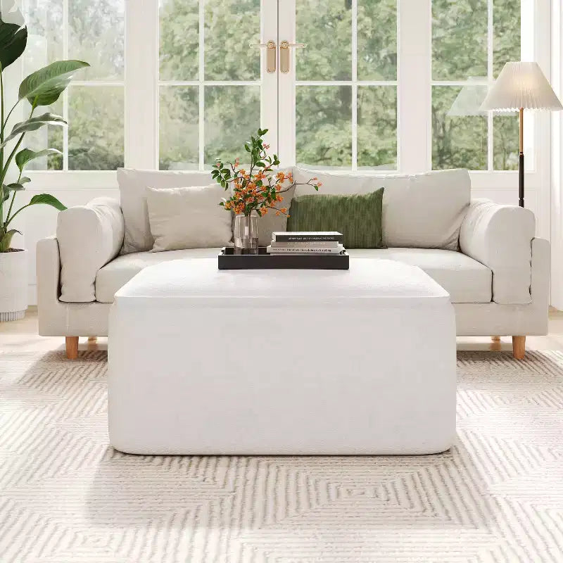 Christopher Knight Home Yzabella Modern Indoor Versatile Upholstered Square Ottoman
