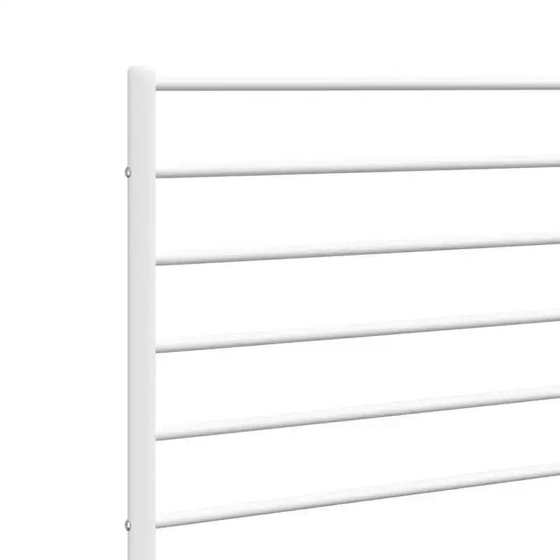vidaXL Durable Metal Headboard, Modern Style, White, Full