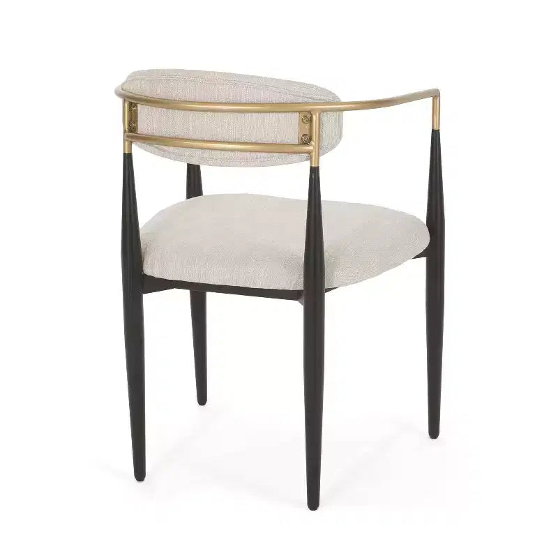 Christopher Knight Home Teuvo - Chaises de salle à manger modernes en tissu et fer (lot de 2)