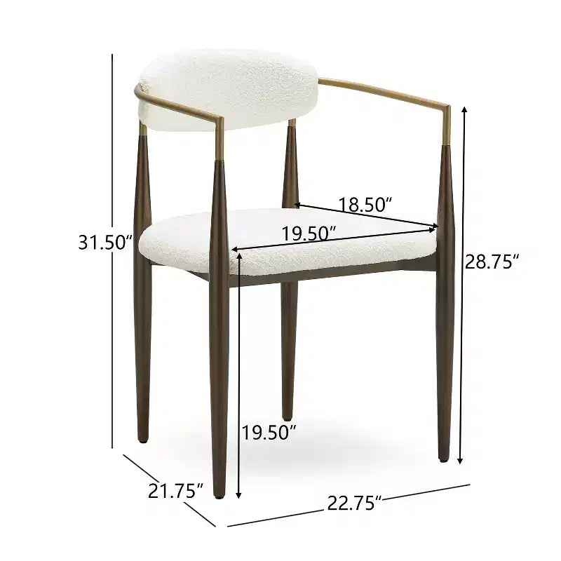 Christopher Knight Home Teuvo - Chaises de salle à manger modernes en tissu et fer (lot de 2)
