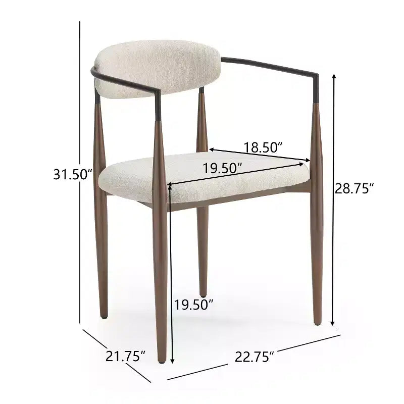 Christopher Knight Home Teuvo Modern Fabric Upholstered Iron Dining Chairs (Set of 2)