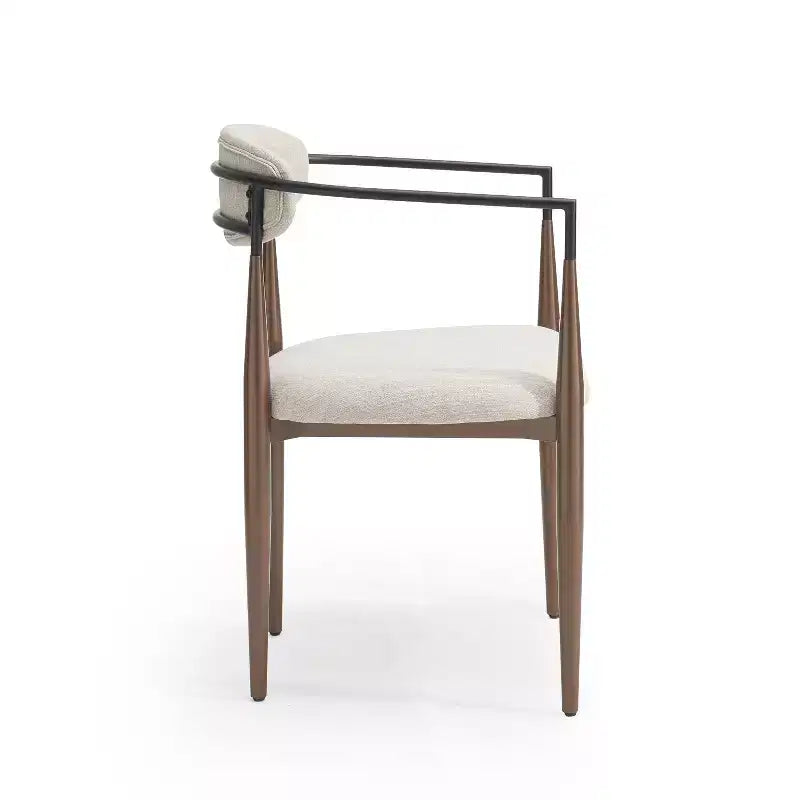 Christopher Knight Home Teuvo - Chaises de salle à manger modernes en tissu et fer (lot de 2)