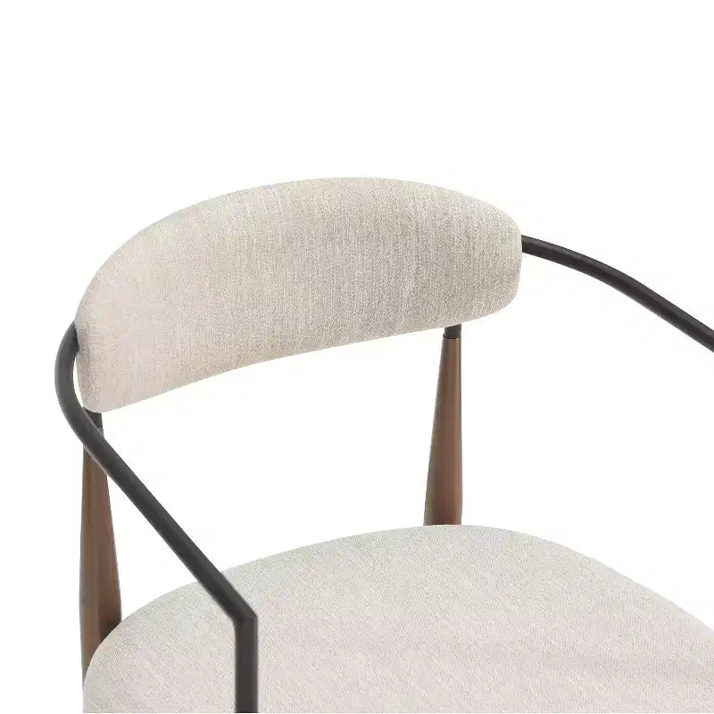 Christopher Knight Home Teuvo - Chaises de salle à manger modernes en tissu et fer (lot de 2)
