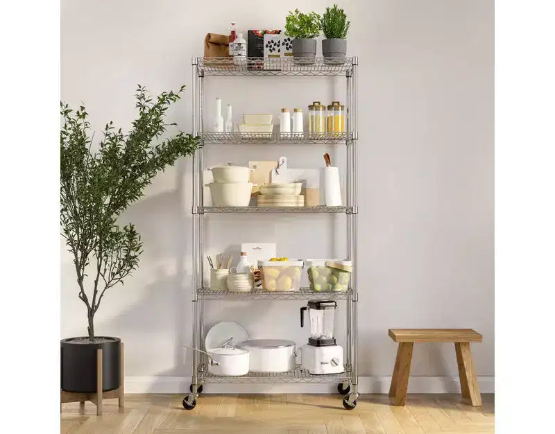 Seville Classics UltraDurable 5-Tier 36 x 14 Steel Wire Shelving Unit