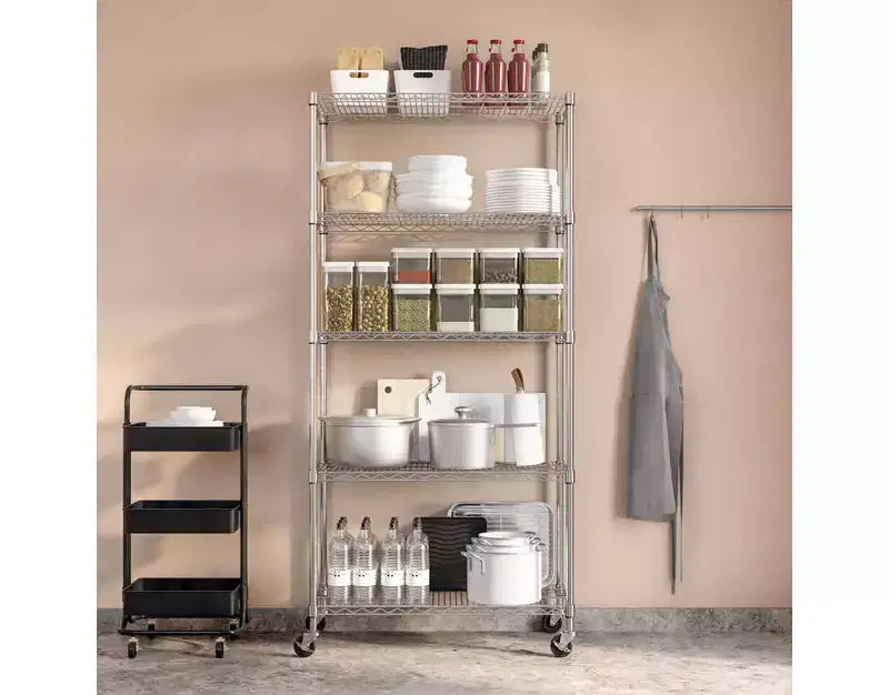 Seville Classics UltraDurable 5-Tier 36 x 14 Steel Wire Shelving Unit