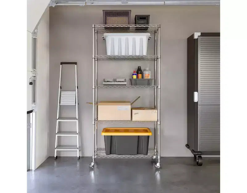 Seville Classics UltraDurable 5-Tier 36 x 14 Steel Wire Shelving Unit