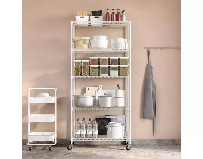 Seville Classics UltraDurable 5-Tier 36 x 14 Steel Wire Shelving Unit