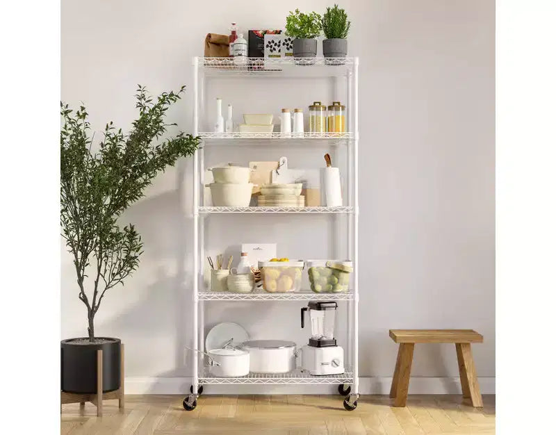Seville Classics UltraDurable 5-Tier 36 x 14 Steel Wire Shelving Unit