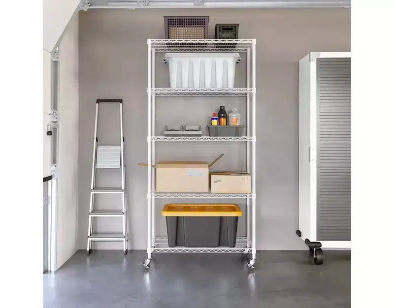 Seville Classics UltraDurable 5-Tier 36 x 14 Steel Wire Shelving Unit