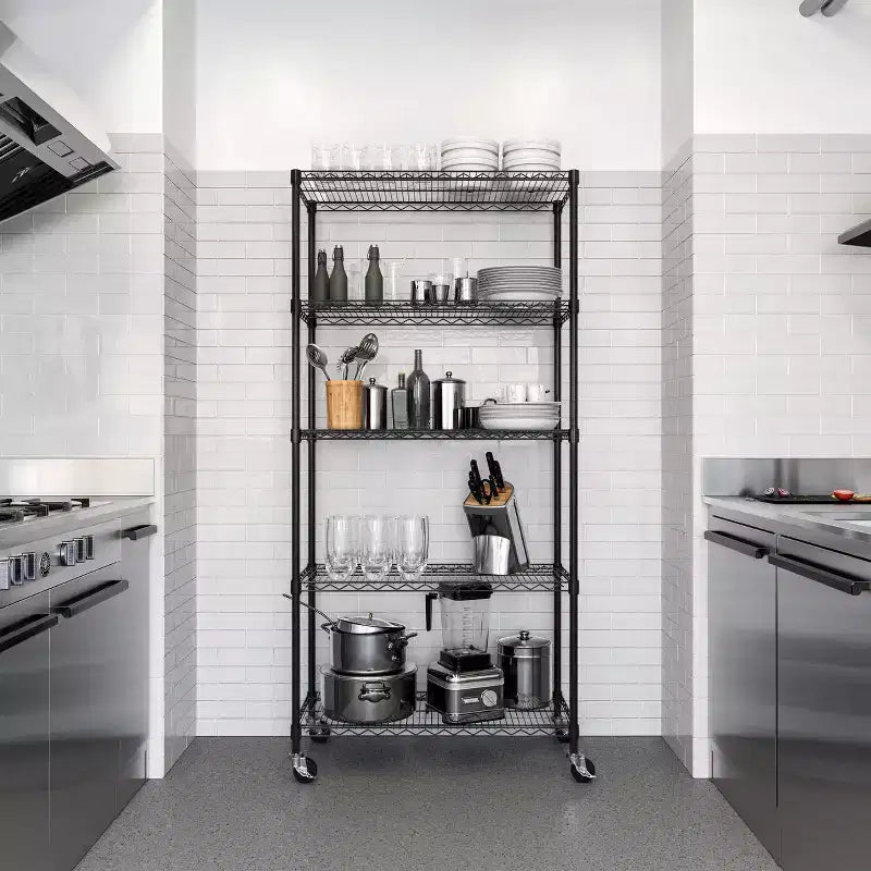 Seville Classics UltraDurable 5-Tier 36 x 14 Steel Wire Shelving Unit