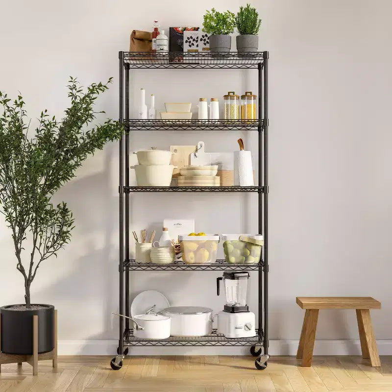 Seville Classics UltraDurable 5-Tier 36 x 14 Steel Wire Shelving Unit
