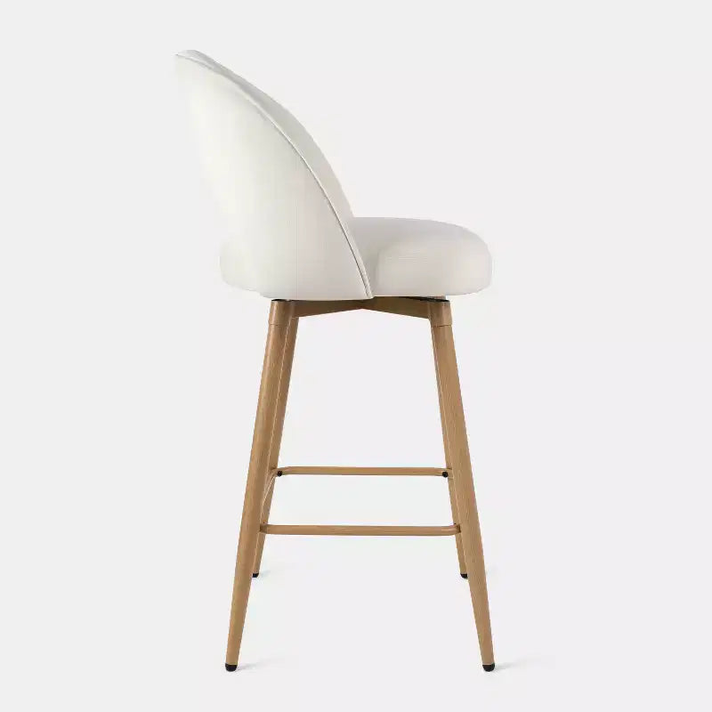 Vatros Counter Height Stools, Swivel Barstool, FSC Certified Upholstered Bar Stools