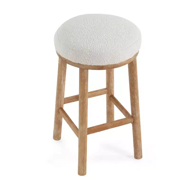 Christopher Knight Home Patsy Modern Minimalist Rubberwood Upholstered Counter Stools (Set of 2)