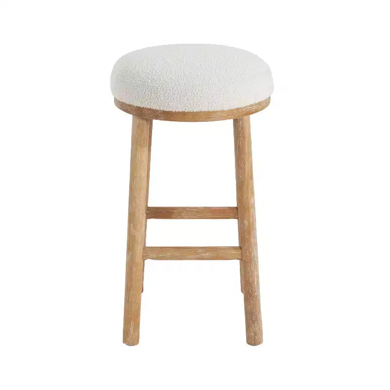 Christopher Knight Home Patsy Modern Minimalist Rubberwood Upholstered Counter Stools (Set of 2)