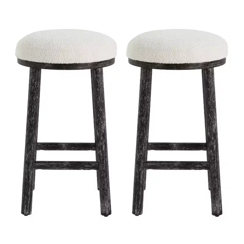 Christopher Knight Home Patsy Modern Minimalist Rubberwood Upholstered Counter Stools (Set of 2)