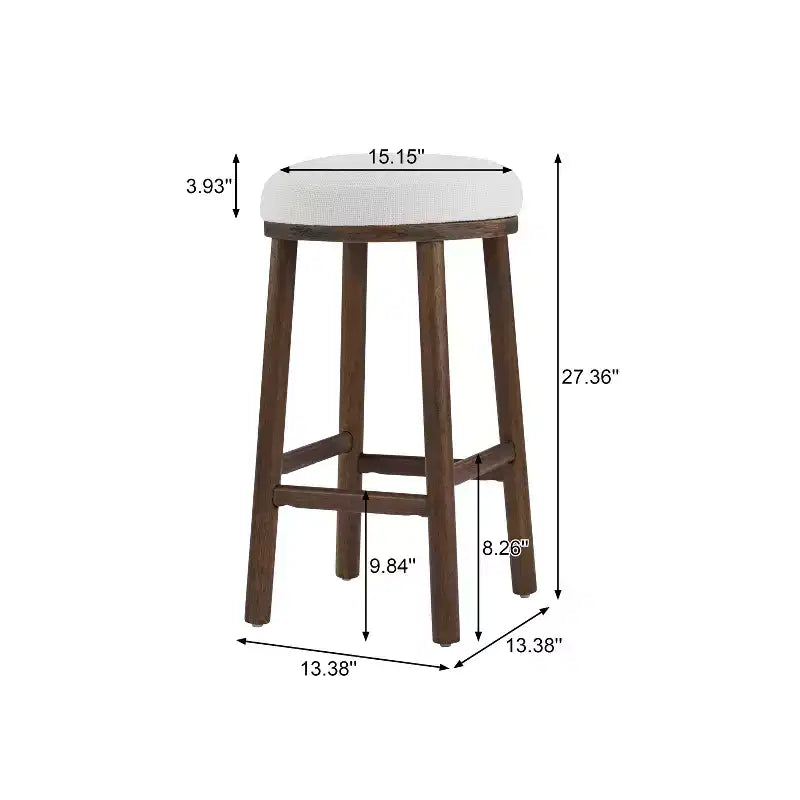 Christopher Knight Home Patsy Modern Minimalist Rubberwood Upholstered Counter Stools (Set of 2)