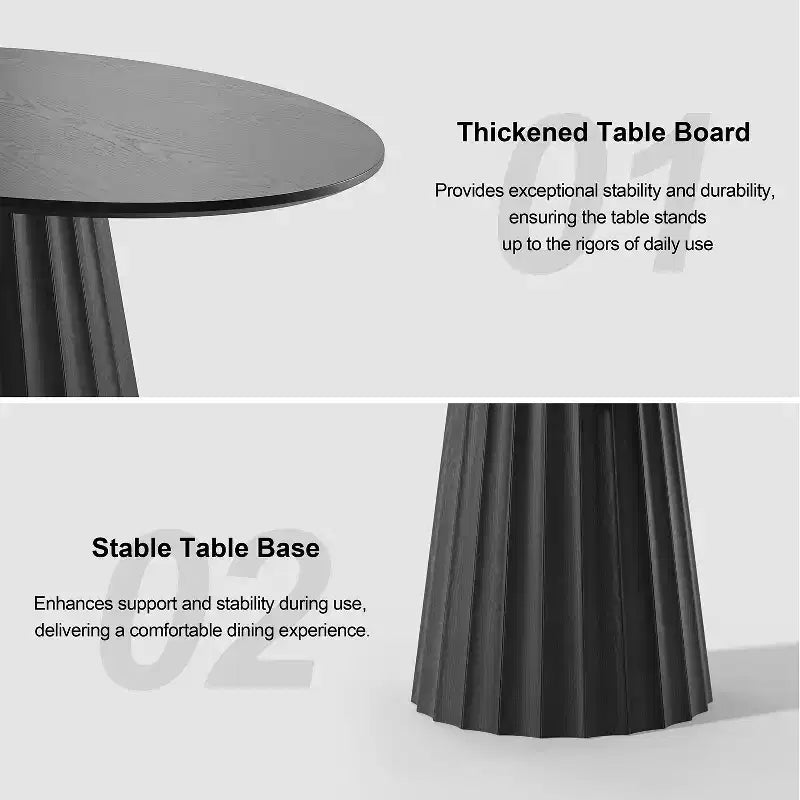 67x33.5 Solid Wood Oval Dining Table with Stylish Tapered Base for 6 People
