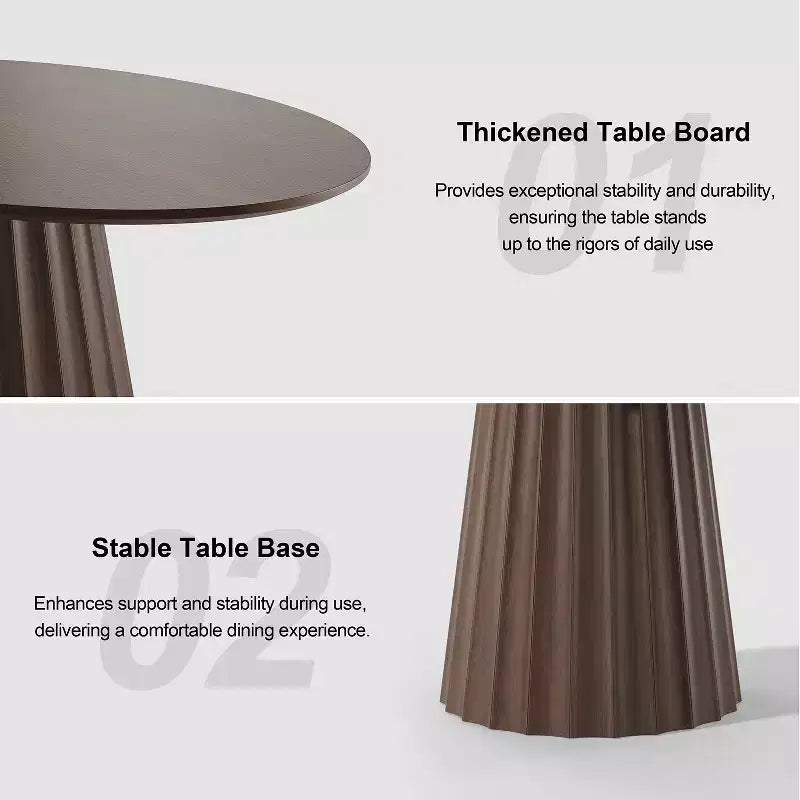 67x33.5 Solid Wood Oval Dining Table with Stylish Tapered Base for 6 People