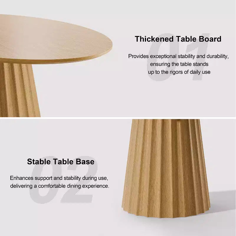 67x33.5 Solid Wood Oval Dining Table with Stylish Tapered Base for 6 People