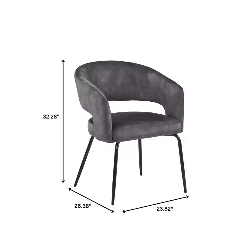 LeisureMod Verve 5-Piece Dining Set with 36 Round Dining Table in Black MDF Top and 4 Dining Chairs