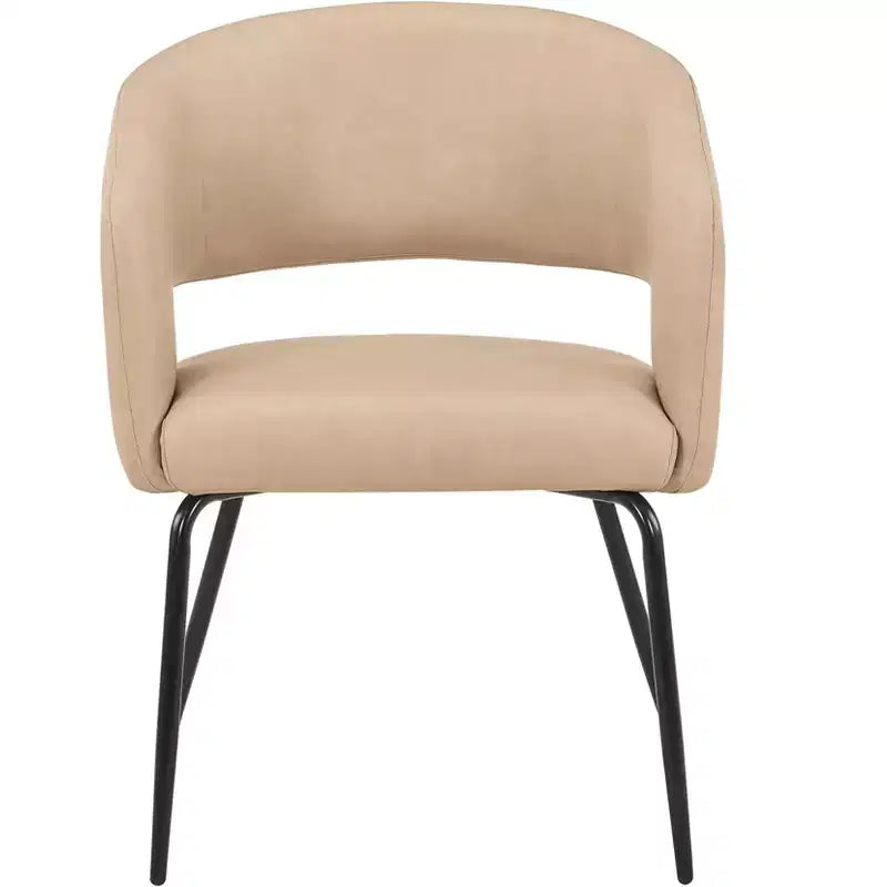 LeisureMod Verve 5-Piece Dining Set with 36 Round Dining Table in Black MDF Top and 4 Dining Chairs