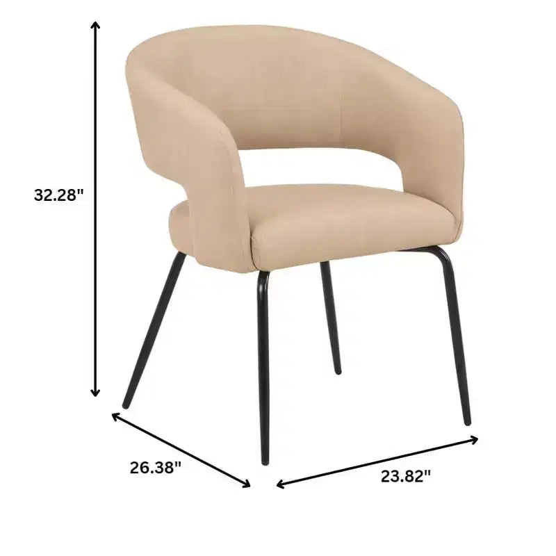 LeisureMod Verve 5-Piece Dining Set with 36 Round Dining Table in Black MDF Top and 4 Dining Chairs