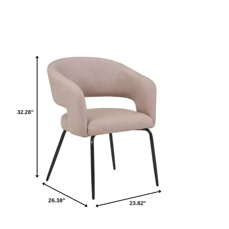 LeisureMod Verve 5-Piece Dining Set with 36 Round Dining Table in Black MDF Top and 4 Dining Chairs