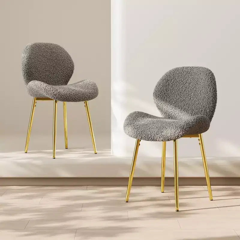Lot de 2 chaises de salle à manger modernes Vatros avec pieds en métal