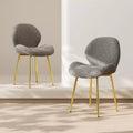 Lot de 2 chaises de salle à manger modernes Vatros avec pieds en métal