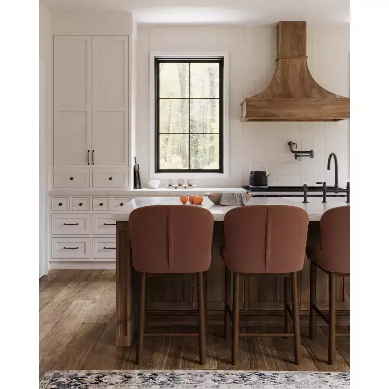 Maven Lane Gia Counter Stool with Fabric Upholstery 26