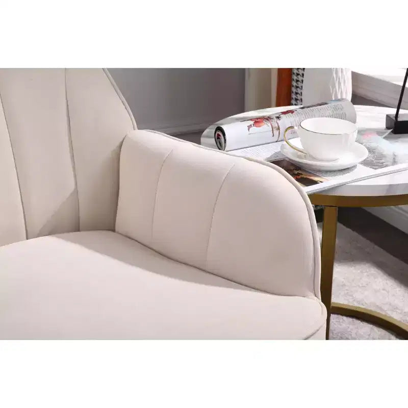 Okak Modern Velvet Accent Chair Living Room Chair with Upholstered Mid-Century Stylish Armchair with Golden Wood Legs for Reading Room Bedroom
