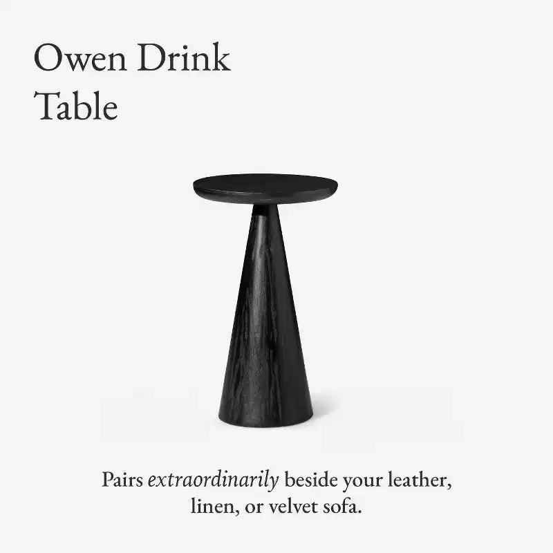 Table d'appoint ronde Maven Lane Owen rustique en bois 12x20
