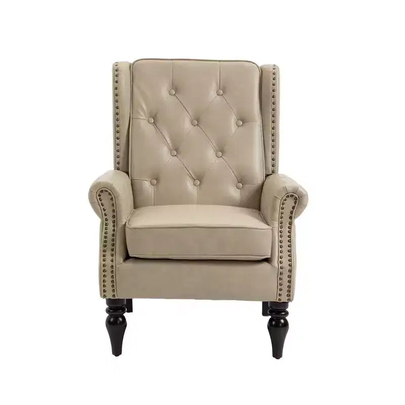 Okak Accent Chairs for Bedroom, Modern Wood Frame Armchair, Accent Chair Lounge Chair with Sturdy Wood Legs for Living Room