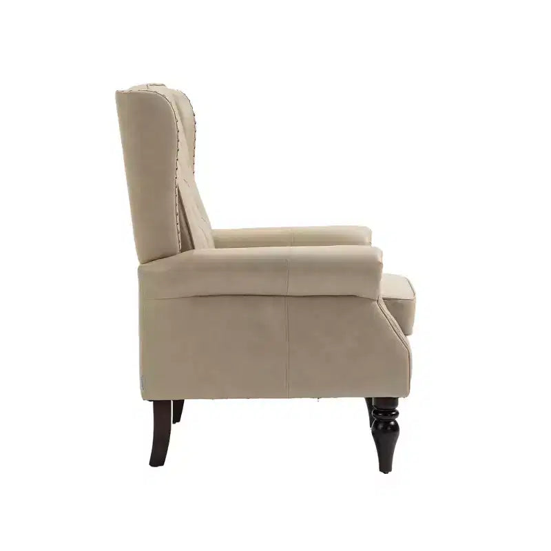 Okak Accent Chairs for Bedroom, Modern Wood Frame Armchair, Accent Chair Lounge Chair with Sturdy Wood Legs for Living Room