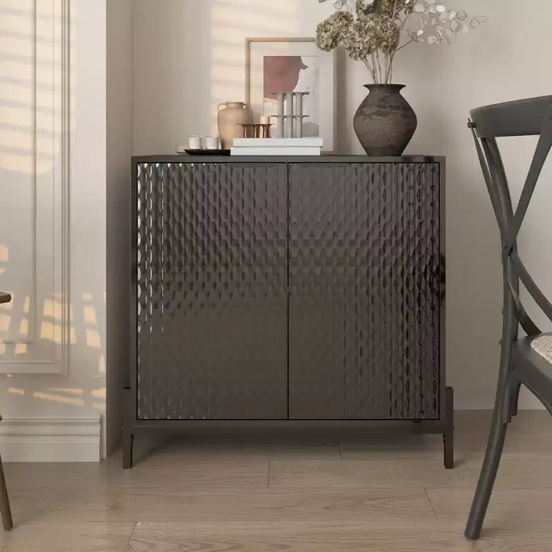 CLIHOME 31.5 in. 2-Door Wooden Accent Decorative Storage Cabinet with 3 Adjustable Shelf