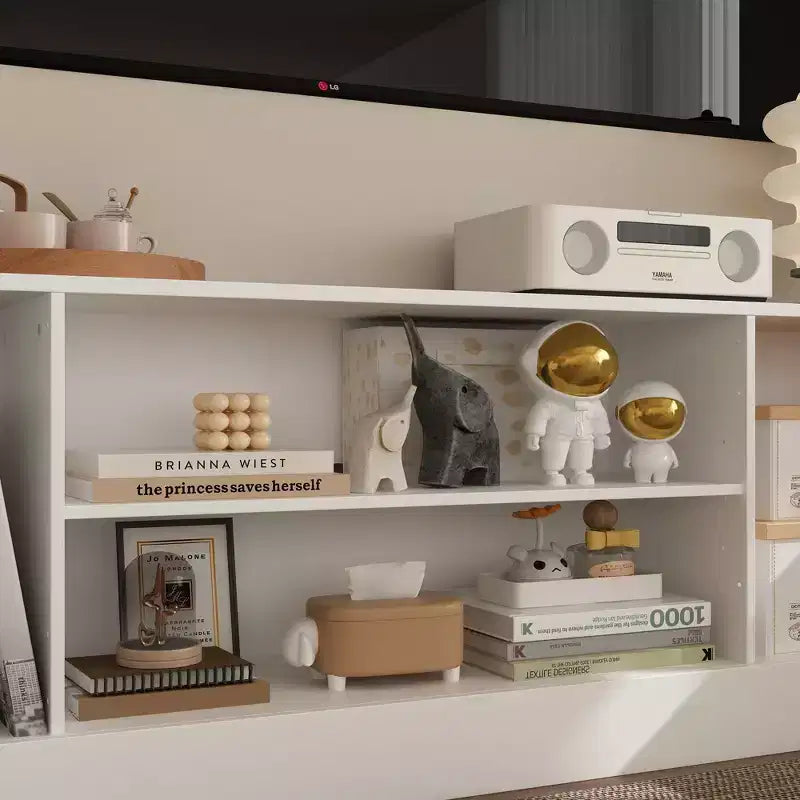 Famapy Large Entertainment Center All - Encompassing TV Entertainment Center: Aesthetic & Practical Living Room Essential