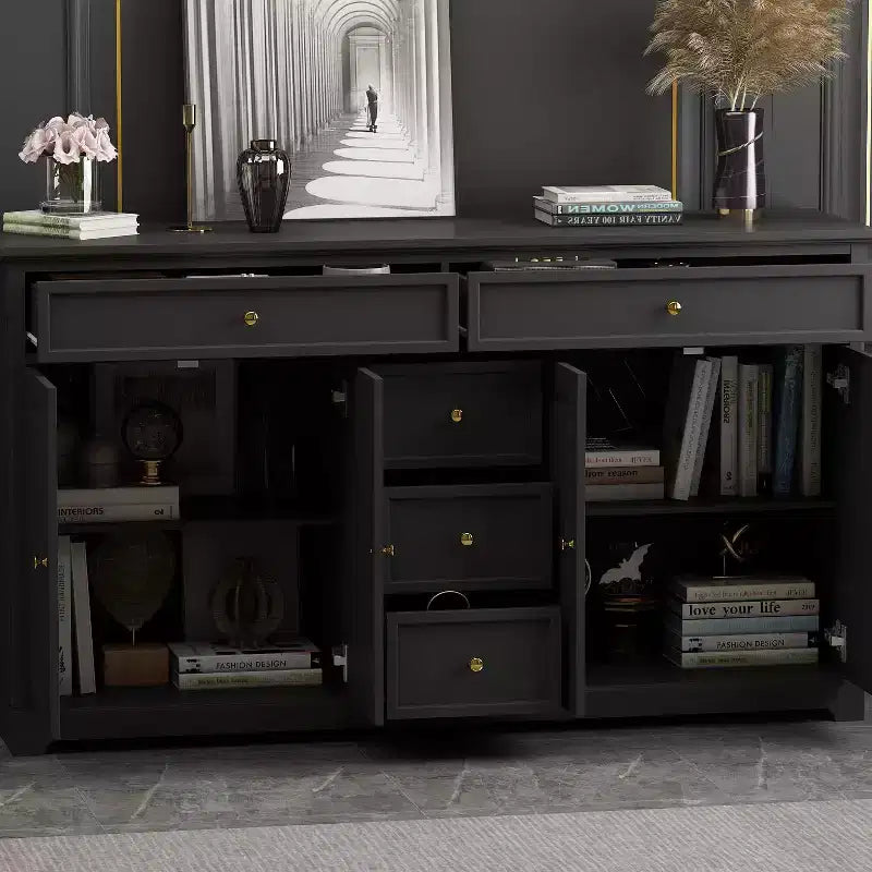 Famapy 5 Drawer Horizontal Dresser Multifunctional Storage Cabinet Living Room Storage Solutions