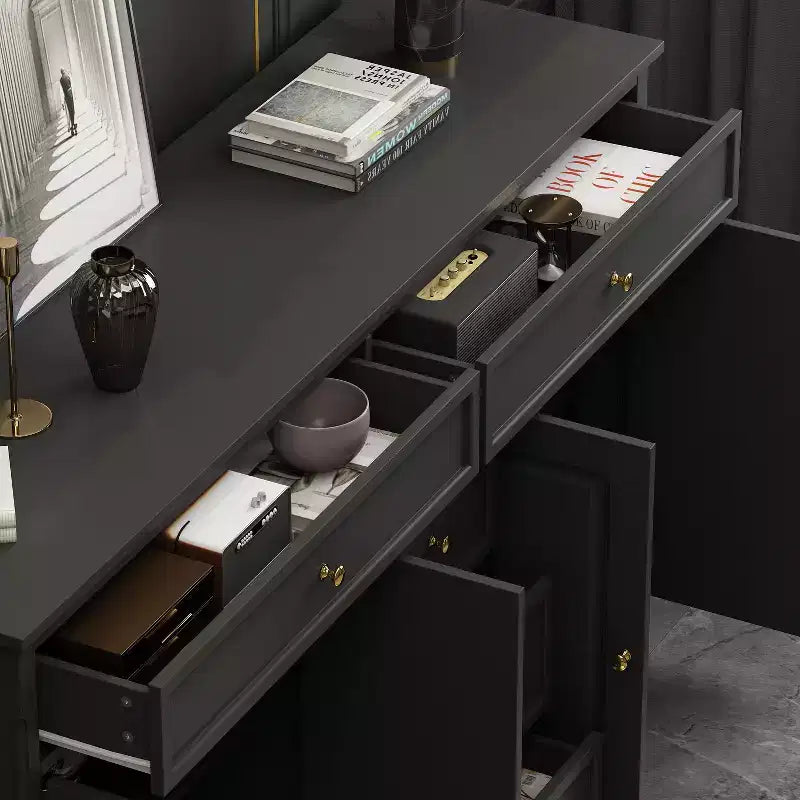 Famapy 5 Drawer Horizontal Dresser Multifunctional Storage Cabinet Living Room Storage Solutions