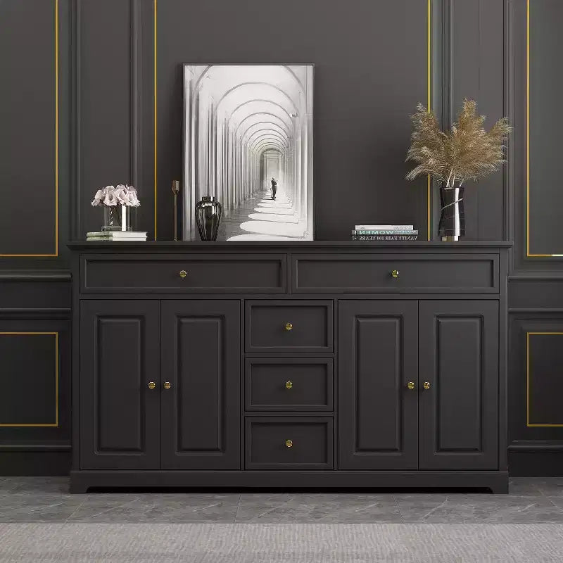 Famapy 5 Drawer Horizontal Dresser Multifunctional Storage Cabinet Living Room Storage Solutions