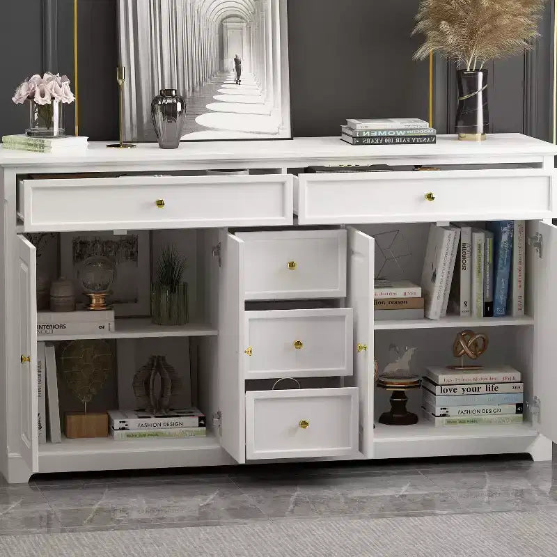 Famapy 5 Drawer Horizontal Dresser Multifunctional Storage Cabinet Living Room Storage Solutions