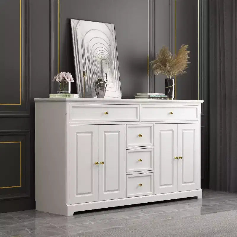 Famapy 5 Drawer Horizontal Dresser Multifunctional Storage Cabinet Living Room Storage Solutions