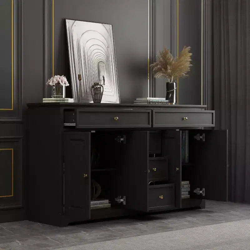 Famapy 5 Drawer Horizontal Dresser Multifunctional Storage Cabinet Living Room Storage Solutions