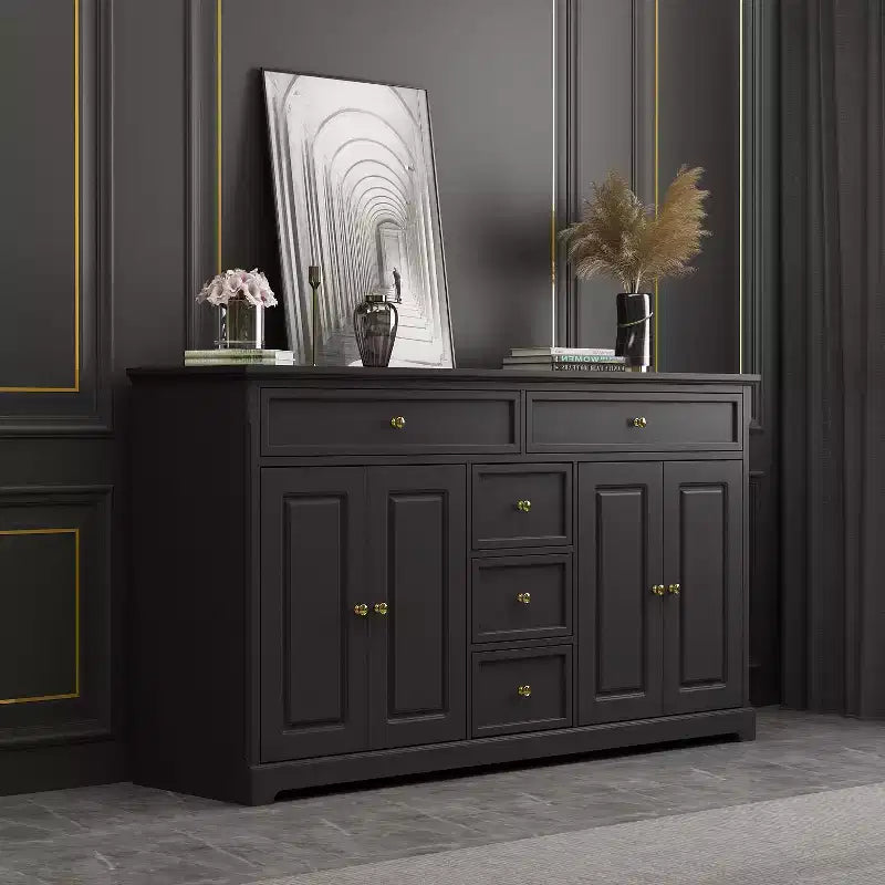 Famapy 5 Drawer Horizontal Dresser Multifunctional Storage Cabinet Living Room Storage Solutions