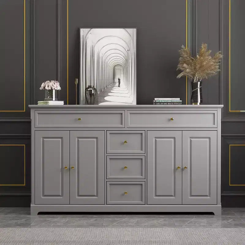 Famapy 5 Drawer Horizontal Dresser Multifunctional Storage Cabinet Living Room Storage Solutions