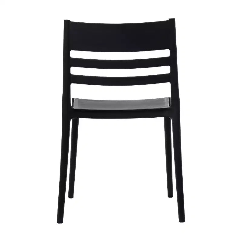 Flash Furniture Bridgeport Set of 2 Indoor-Outdoor Stacking Patio Chair with Slatted Backrest, Commercial All-Weather Resin Chair